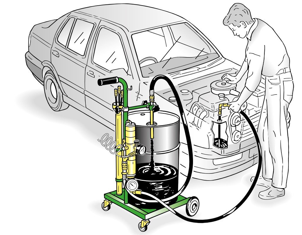 Suction drainer / dispenser with pump, wheel-mounted.Trolley for 180/220 kg view 2