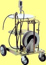 Mobile kit for dispensing grease for drums of 180/220 kg