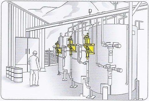 Pneumatic industrial pump, serie 1200